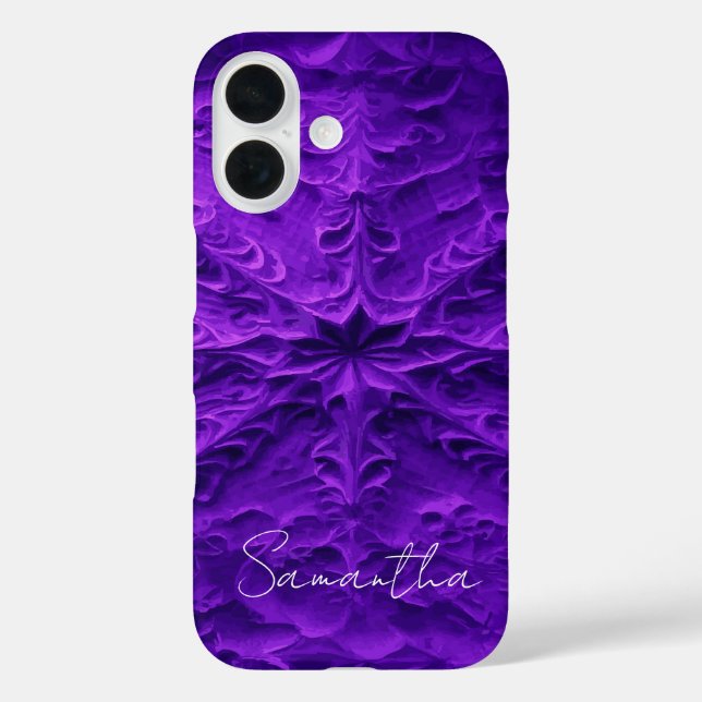 Texturierte Lila Personalisierte Bezeichnung Case-Mate iPhone Hülle (Rückseite)