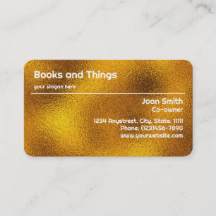Texturierte Metallic Gold Foil Business Card Rabattkarte
