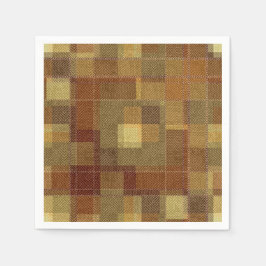 Texturierte monochrome braune Tartan kariert. Serviette