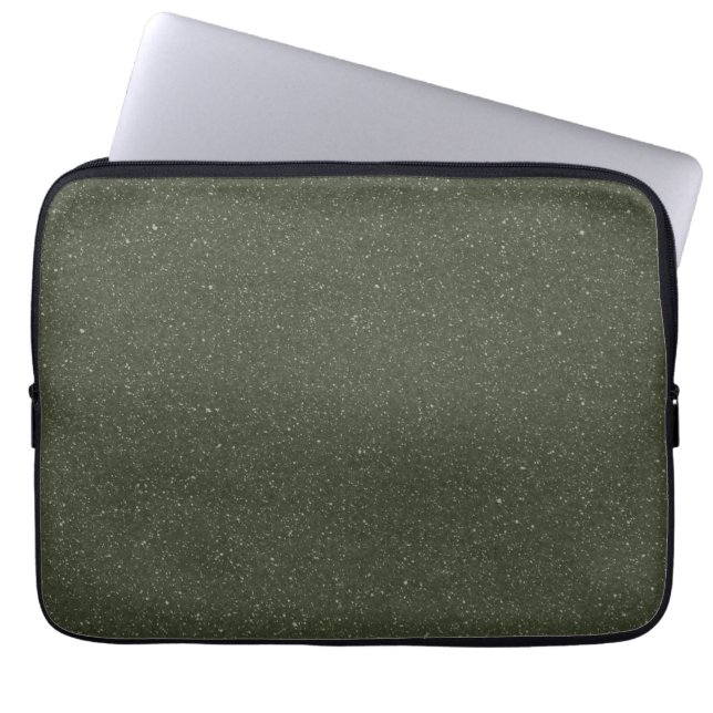 Texturierte Moosgrüne Notebookschlacke - individue Laptopschutzhülle (Vorderseite)