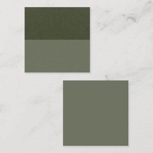 Texturierte Moosgrüne Promo-Einsteckkarte - Anpass Rabattkarte (Vorne/Hinten)