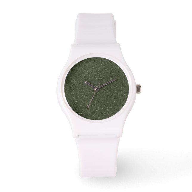Texturierte Moosgrüne Uhr - Anpassbare Oberfläche (Vorderseite)