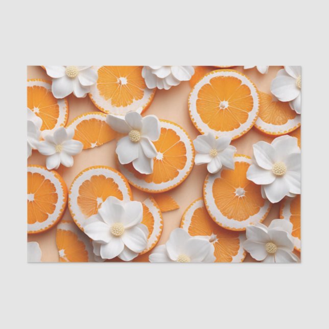 Texturierte Orange Blossom Seidenpapier (Vorderseite)