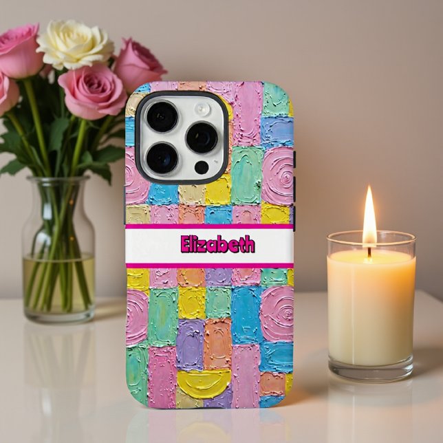 Texturierte Pastel Geometric Abstrakt Smartphones Case-Mate iPhone Hülle (Von Creator hochgeladen)