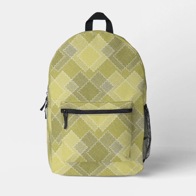 Texturierte Patchwork-Patchwork-Buntflecken  Bedruckter Rucksack (Vorderseite)