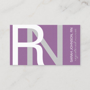 Texturierte registrierte Krankenschwester Auswahl  Visitenkarte