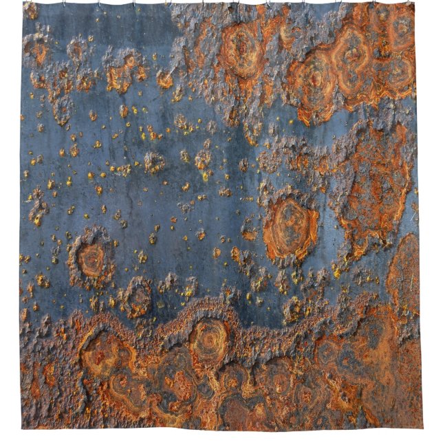 Texturierte rostfreie Metall Hintergrund. Duschvorhang (Vorderseite)