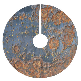 Texturierte rostfreie Metall Hintergrund. Polyester Weihnachtsbaumdecke