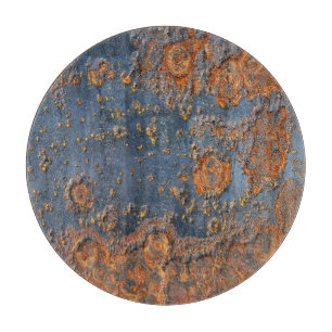 Texturierte rostfreie Metall Hintergrund. Schneidebrett