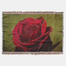 Texturierte Rote Rose Decke