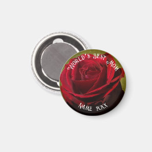 Texturierte rote Rose Muttertag Magnet