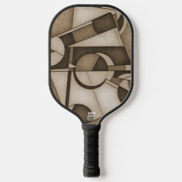Texturierte Sepia-getönte geometrische abstrakte K Pickleball Schläger