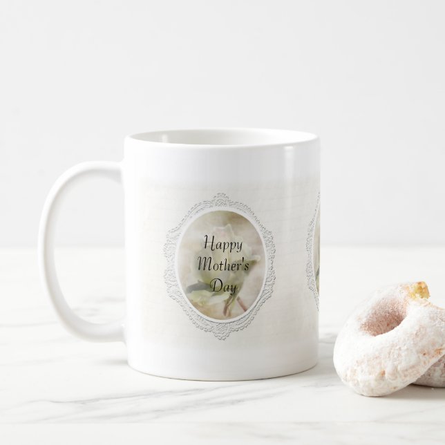 Texturierte Tasse der Rosenmutter (Mit Donut)