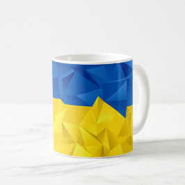 Texturierte ukrainische Flagge Kaffeetasse