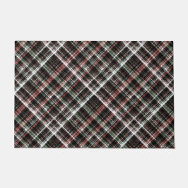 Texturierte Weihnachtsbartan. Fußmatte