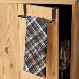 Texturierte Weihnachtsbartan. Geschirrtuch