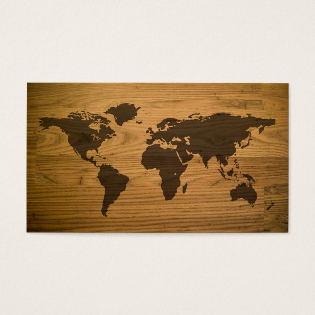 Texturierte Weltkarte für Holz (Vorderseite)
