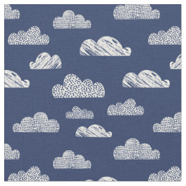 Texturierte Wolken auf dunkelblau Stoff