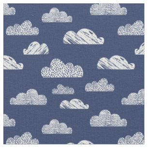Texturierte Wolken auf dunkelblau Stoff