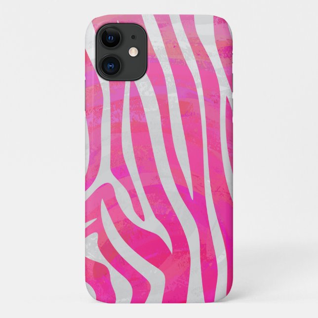 Texturierte Zebra Muster Case-Mate iPhone Hülle (Rückseite)
