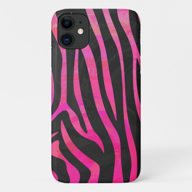 Texturierte Zebra Muster Case-Mate iPhone Hülle (Rückseite)