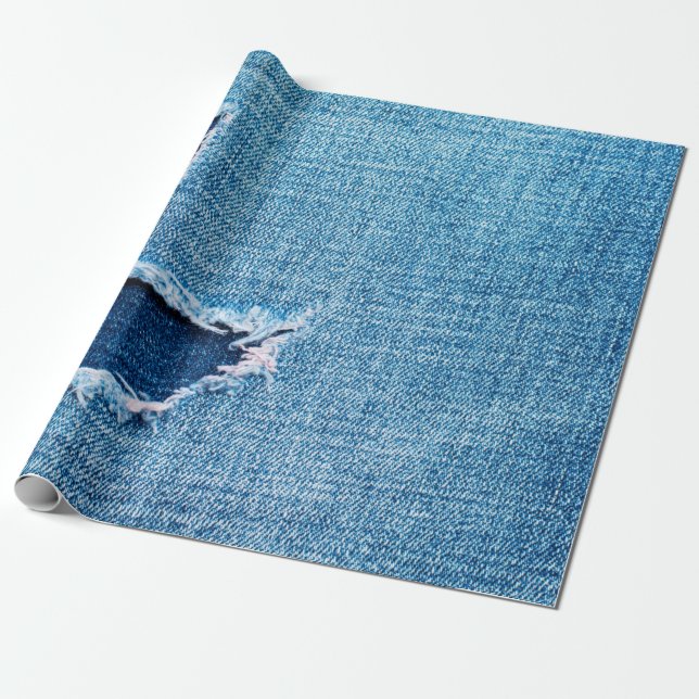 Texturierter Denim Hintergrund. Gewebebohrung Geschenkpapier (Ungerollt)