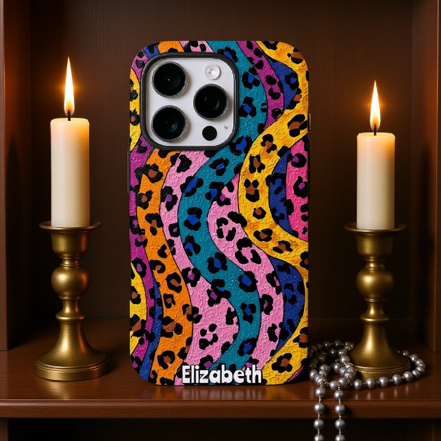 Texturierter Dschungel: wirbelnder Leopardendruck Case-Mate iPhone Hülle (Von Creator hochgeladen)