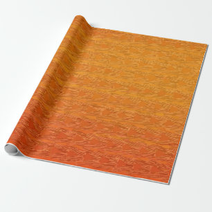 Texturierter Oranger Gradient mit modernem Muster Geschenkpapier