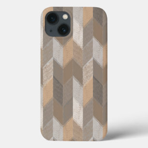 Texturiertes Blau, Gelb, Olivenöl Zickzack. Case-Mate iPhone Hülle
