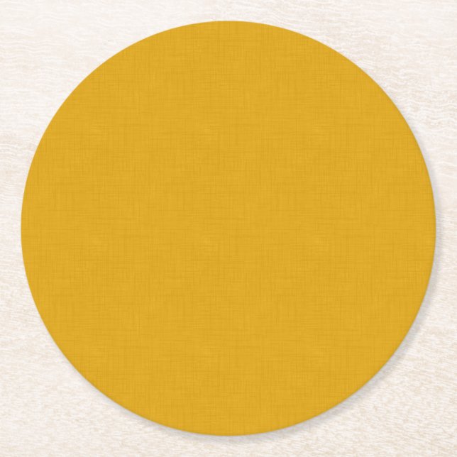 Texturiertes Dunkles Gold Runder Pappuntersetzer (Vorderseite)