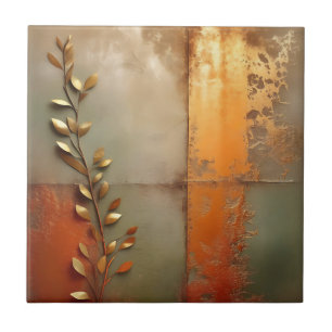 Texturiertes Metall in Kupfer Fliese