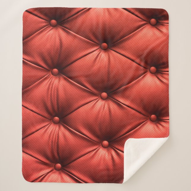 Texturiertes Rotes Leder: Detailliertes Material N Sherpadecke (Vorderseite)
