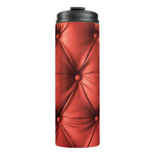 Texturiertes Rotes Leder: Detailliertes Material N Thermosbecher