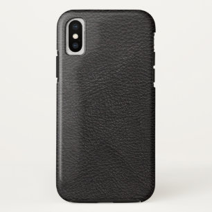 texturiertes schwarzes Leder Case-Mate iPhone Hülle