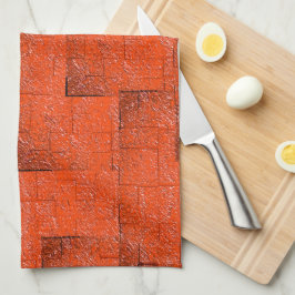 Texturmosaik, das wie eine Wand aus Ziegeln aussie Geschirrtuch