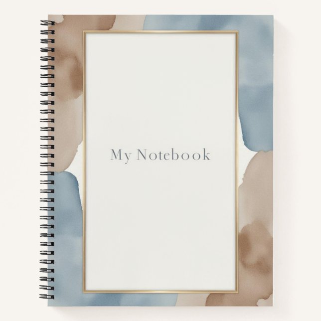 Texturrahmen: Aquarell und Papier Notizbuch (Vorderseite)