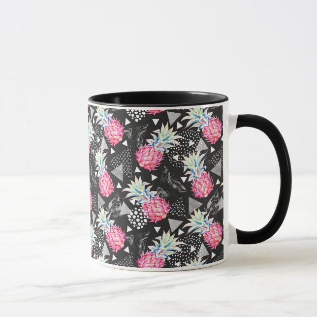 Texturrisches Ananas-Muster Tasse (Rechts)