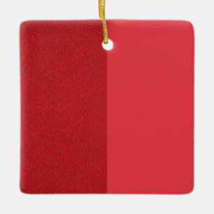 Texturrot-Weihnachtsdekoration teilen - Anpassbar Keramikornament