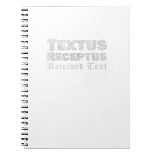 Textus Receptus Latin Word für empfangenden Text C Notizblock