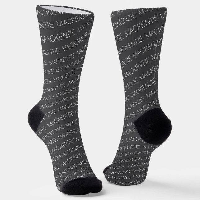 Textvorlage Ihren eigenen Personalisierten Namen m Socken (Gewinkelt)