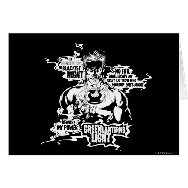 Textzollage für grüne Laterne (Vorderseite (Horizontal))