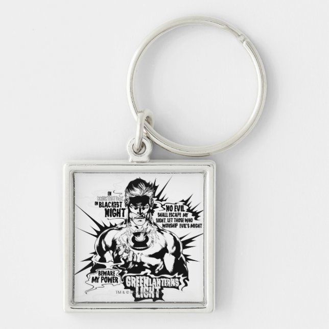 Textzollage für grüne Laterne Schlüsselanhänger (Vorne)