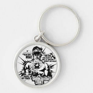 Textzollage für grüne Laterne Schlüsselanhänger