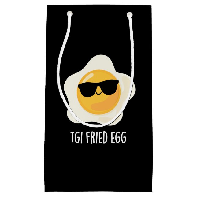 TGI Fried Egg Funny Food Pub Dark BG Kleine Geschenktüte (Vorderseite)