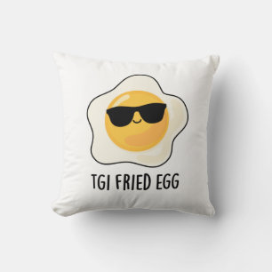 TGI Fried Egg Funny Food Puff Kissen