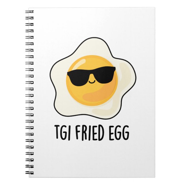 TGI Fried Egg Funny Food Puff Notizblock (Vorderseite)