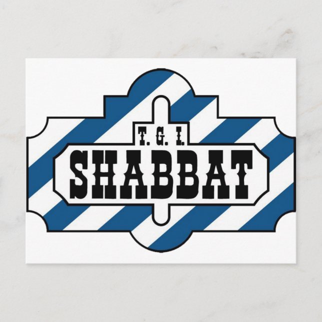 TGI SHABBAT POSTKARTE (Vorderseite)