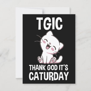 TGIC Dank Gott es ist Caturday Postkarte