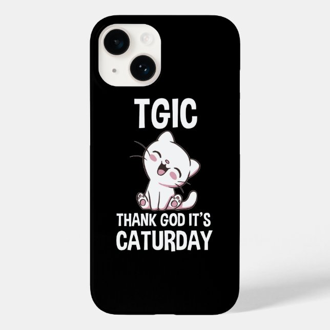 TGIC Gott sei Dank ist Caturday Case-Mate iPhone Hülle (Rückseite)