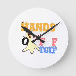TGIF fRIDAY COLORS.png Runde Wanduhr